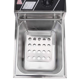 11.4QT/10.8L Electric Deep Fryer with Basket and Lid, 2500W Electric Fryer, Countertop Oil Fryer for French Fries, Onion Rings, Donuts, Temperature Adjustable 140-392℉, Stainless Steel Single Tank