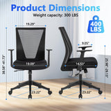 Home Office Chair Ergonomic Desk Chair Mesh Computer Chairs with Armrests Executive Rolling Wheels Swivel Heavy Duty Chairs Office,