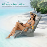 Homenjoy Pool Lounge Chairs Set of 2 with Armrest & Cupholder, 8-10 Shallow