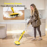 Steambot Steam & Scrub Steam Mop, All-in-One Scrubbing Hard Floor Cleaner, 2 Dirt Grip Soft Scrub Pads Included, XL Water Tank