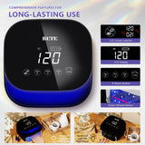 BETE 60W Cordless UV LED Nail Lamp - Rechargeable Gel Polish Dryer with Auto Sensor, 30 Beads & 4 Timer Settings Portable for Home/Salon Black