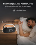 COLSUR Bluetooth Speaker with Wireless Charger, FM Radio, Dimmable LED Night Light, Stereo Sound Dual Wireless Speakers, 2500mAh Portable Speaker for Home Decoration, Bedroom, Office, Gift