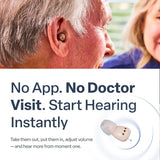 Audien Atom One OTC Hearing Aids - Wireless, Rechargeable, and Comfortable | Clear Sound in a Small, Discreet Design for Seniors & Adults with Hearing Loss