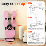 Pink Leg Stretcher Split Machine — 0-200° Adjustable Stretching Trainer for Women & Kids, Heavy Duty Steel Frame, 220LBS Capacity, Home Gym Flexibility Equipment