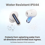 Boudio Max 2.0 Wireless Earbuds, Bluetooth 5.4 True Wireless Headphones with Active Noise Cancellation, Deep Bass Hi-Fi Sound Earphones with Mic for TV, Phone, PC & Laptop