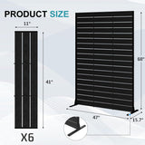 68" H×47" W Outdoor Privacy Screen, HDPE Outside Privacy Panel with Stable Metal Base for Balcony, Garden