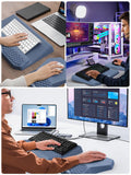 3-in-1 Ergonomic Keyboard Stand with Wrist Rest & Mouse Pad Set, Blue