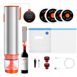 Compact Handheld Vacuum Sealer for Food with Vacuum Food Storage Bags, Mason Jars, Wine Preservers, Inflatable Sports Balls. Includes 20 Bags and 4 Lids