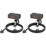 2 Pack Desk Clamp Power Strip with 4 Outlets & 4USB, 10FT Extension Cord