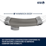 ENO SuperNest SL Hammock - 1 to 2 Person Backyard Hammock - Outdoor Patio Furniture for Backyard, Lawn, or Balcony - Pebble Grey