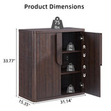 93.42'' Sideboard Buffet Cabinet W/Storage, Modern Accent Cabinets W/Curved Handles & Adjustable Shelves