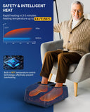 MOUNTRAX Foot Massager Machine with Heat, Foot Massager for Plantar Fasciitis, Neuropathy Pain, Shiatsu Foot Massager with Remote, Fits Feet Up to Men Size 12 (Blue)