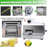 EQCOTWEA Manual Sugarcane Juicer - Stainless Steel 3-Roller Commercial Juice Extractor, 2.4in Inlet, 330lbs/h Output, Sugar Cane Press Machine, Sugarcane Juice Squeezer for Home and Business