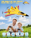 ANTSIR F22 Raptor RC Airplane, Durable Foam Remote Control Jet with Gyro & LED Lights, 2 Rechargeable Batteries, 2.4GHz RC Glider Toy Gift for Kids Boys Girls Adults