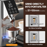 AMZCHEF Conical Burr Coffee Grinder, Espresso Grinder with 45 Grind Settings, Anti-Static Electric Coffee Bean Mill with Touchscreen Timer, 40mm Stainless Steel Burr