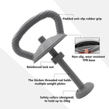 PHOEROS Adjustable Kettlebell Handles max load 44lbs compatiable with PHOEROS 44/66/88 LBS weights set, DUMBBELL PLATES THAT HAVE AN INNER DIAMETER FROM 0.98-1.56 INCHES. Max load 44lbs .(not includes Plates )