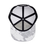 S A Soul of Adventure Performance 6-Panel Curved Bill Snapback Hat | Water-Resistant Baseball Cap for Men & Women | USA Camo/Brilliant White
