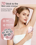 Bartrimber Electric Razors for Women Legs: 7D Fast & Painless Full-Body Shaver for Silk Skin – Waterproof Lady Face Pubic Hair Remover w/Light&Travel Cover – Wet/Dry Use, Gifts for Women Girl, Pink