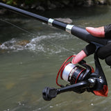 Fishing Pole Combo Set,2.1m/6.89ft 2PCS Collapsible Rods 2PCS Spinning Reels Lures Set Carrier Bag Telescopic Fishing Rods Freshwater Kit Fishing Rod Reel Combos ministoream