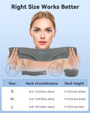 BETOVIN Heated Neck Brace Cervical Collar - Neck Support Brace with Heating Pad, Soft Foam Wraps Keep Vertebrae Stable and Aligned for Relief of Cervical Spine Pressure for Women & Men (L Size) Grey