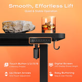24 Inch Electric Standing Desk with Power Outlets and USB-C Port, Height Adjustable Desk