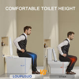 LOUPUSUO Luxury Smart Toilet with Foam Shield Auto-Open/Close Lid