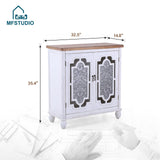MFSTUDIO Wood Accent Cabinet with Doors, Entryway Storage Buffet Cabinets