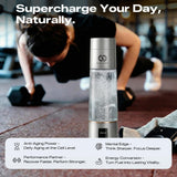 PUREPEBRIX Hydrogen Water Bottle Generator - Up to 6400 PPB, 12-Hour Hydrogen Retention, H2 Certified SPE/PEM Tech, Portable, Recovery & Thoughtful Wellness Gift (Sliver)