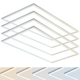 LUXRITE 2x4 FT Edge-Lit Frame LED Panel Lights, 5CCT Selectable 3000K-6500K, 5200/6500/7800LM, 40W/50W/60W Switch, Grid Drop Ceiling Lights, 0-10V Dimmable, Damp Rated, 100-277V, ETL Listed (4 Pack)