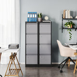 MIIIKO 4 Drawer File Cabinet, Metal Vertical Filing Cabinets with Lock, Home Office File Folders Storage Cabinet for Letter Legal A4 File Size