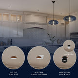 LUXRITE 3-Inch LED Trimless Recessed Spotlight with Black Reflector Trim Replacement 15W 1100LM 2700K-5000K, 60° Beam Angle, Dimmable, Push-n-Lock, CRI90, Damp & IC Rated, ETL White + Black (4 Pack)