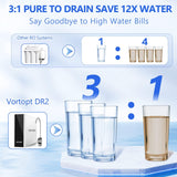 Vortopt DR2 1000GPD Tankless RO Water Filter System Under Sink