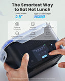 LUNCHGO® G1 – Standard(74 Wh), Smart Electric Heated Lunch Box Food Warmer – Cordless, 5 Cups, Battery Powered, 250°F Max, Scheduled Heating, Perfect for Outdoor Work, On-The-Go Meals (Carbon Black)