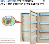 Wall Mount Key Cabinet Large Key Storage Lock Box for Home Secure Key with Hooks Key Holder