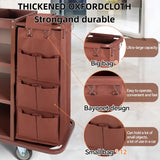 OTQEFTN Commercial Linen Trolley on Wheels Janitorial cart, 3 Shelves Housekeeping