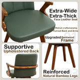 Mid Century Modern Office Chair, Designer Desk Chair with Walnut Finish