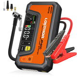 LOKITHOR JP400 Jump Starter with Air Compressor, 2500A 12V Portable Car Battery Booster Pack (8.5L Gas/6.5L Diesel) with ConnectMax Tech, 150PSI Tire Inflator, Auto-Shutoff & Dynamic Dwell (Orange)