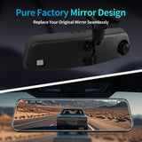 KCV 4K Mirror Dash Cam for Ford Mustang 2015-2023, Front 4K + Rear 1080P Camera, Integrated Replacement OEM Look, Plug & Play, Includes Free 64GB Card