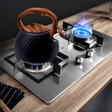 GGC Tea Kettle for Stove Top, Loud Whistling Kettle for Boiling Water Coffee or Milk, 3.1 Quart 3L Heavy Stainless Steel Black Kettle with Wood Pattern Handle, Unique Button Control Kettle Outlet