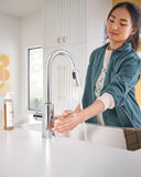Moen Riley Chrome Motionsense Wave Sensor Touchless One Handle Pulldown Kitchen Faucet Featuring Power Clean, 7402EW