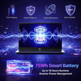 NIMO 17.3" Gaming Laptop, AMD Ryzen 9 8945HS (8C/16T, Up to 5.2GHz), 64GB DDR5 RAM 1TB SSD, Radeon 780M Graphics, 100W PD Fast Charge, Fingerprint, AI-Powered Business & Gaming PC, Win 11