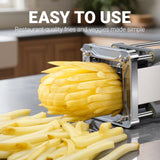 French Fry Cutter, Sopito Professional Potato Cutter Stainless Steel with 1/2-Inch and 1/4-Inch and 3/8-Inch Blade Great for Potatoes Carrots Cucumbers