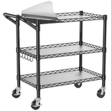 NTE 3 Tier Heavy Duty Utility Cart on Wheels, 990Lbs Rolling Wire Cart