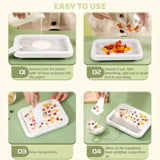 Rolled Ice Cream Maker Kit, At-Home Portable Ice Cream Roll Maker with Instant Freeze Plate & 2 Scrapers, DIY Homemade Ice Cream, Frozen Yogurt & Sorbet for couple & Adults, Family Fun