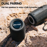 Musibaby M68 Portable Bluetooth Speaker, Bluetooth Speakers Wireless with Deep Bass, Small Waterproof Speaker for Home and Outdoor Use, Dual Pairing, FM Radio, USB/AUX Input, 24H Playtime,Black