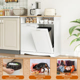 Double Tilt Out Trash Can Cabinet, 20 Gallon Kitchen Trash Bin Cabinet