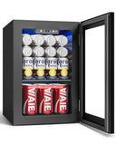 Feelfunn 24 Cans Beverage Refrigerator Cooler - Mini Fridge with Digital Temperature Control, Soda Wine Beer Drink Fridge - Small Refrigerator for Office Home Bedroom Dorm Bar, Black