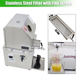 INTBUYING 110V Electric Sugarcane Juicer 800W Sugar Cane Juice Press Machine with Three 304 Stainless Steel Rollers, 2.4" Large Inlet, Max 660LB/H, Vertical Sugarcane Extractor for Home/Commercial