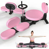 Pink Leg Stretcher Split Machine — 0-200° Adjustable Stretching Trainer for Women & Kids, Heavy Duty Steel Frame, 220LBS Capacity, Home Gym Flexibility Equipment