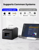 vretti Thermal Receipt Printer, 3'1/8 80mm Direct Thermal Printer with USB Serial LAN Port - Kitchen POS Printer